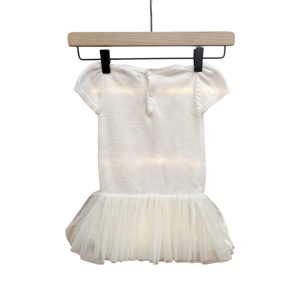 Baby Gap precious creamy white sweater and tutu baby dress. Sz 6-12 mos - Picture 2 of 5